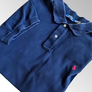 Polo Ralph Lauren Polo Men's 2XLT Navy w/‎ Red Embroidered Pony Short Sleeve